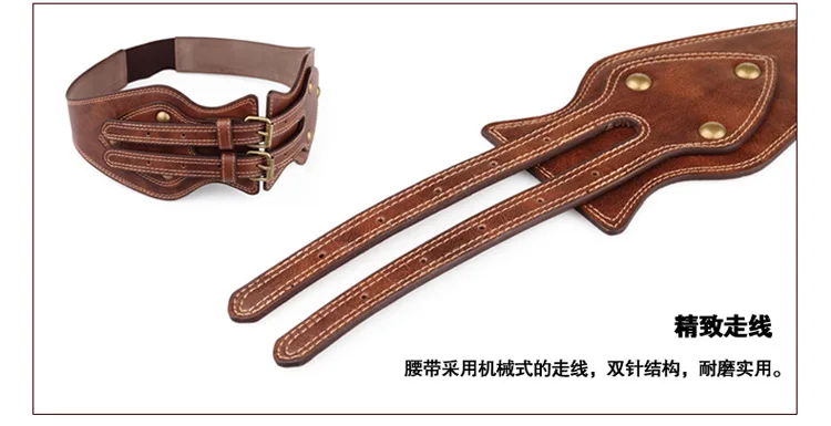 CostumeBuy женские кожаные иглы пряжки эластичный широкий ремень подлинной средневековой Леди ремень L920