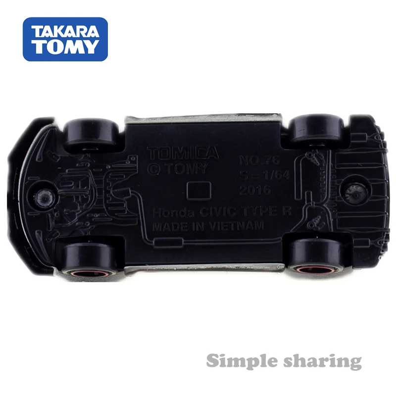 TAKARA TOMY Tomica No.76 HONDA CIVIC TYPE R автомобиль игрушка 1:64 Литой миниатюрный детские игрушки