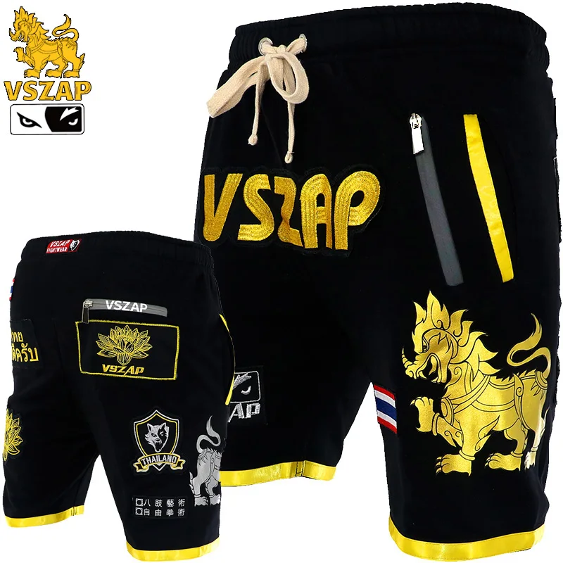 VSZAP боевые шорты ММА Муай Тай фитнес Санда Боевые искусства BJJ бой кикбоксинг для