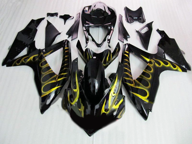 

Комплект обтекателей Hey-Fairing для SUZUKI GSXR600 750 08 09 GSXR600 GSXR750 GSX-R600 750 K8 2008 2009 комплект обтекателей с желтым пламенем и черным