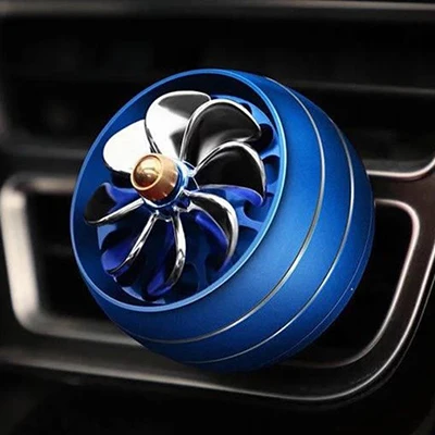 BLUE Автомобильный мини-освежитель воздуха, светодиодный ароматизатор, вентиляция на выходе, парфюмерный зажим, свежий Ароматерапевтический аромат, авто Сплав, аксессуары - Название цвета: BLUE