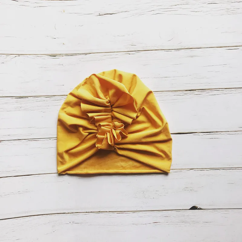 Модная детская шапка мягкие хлопковые шапки милые детские тюрбан бини для