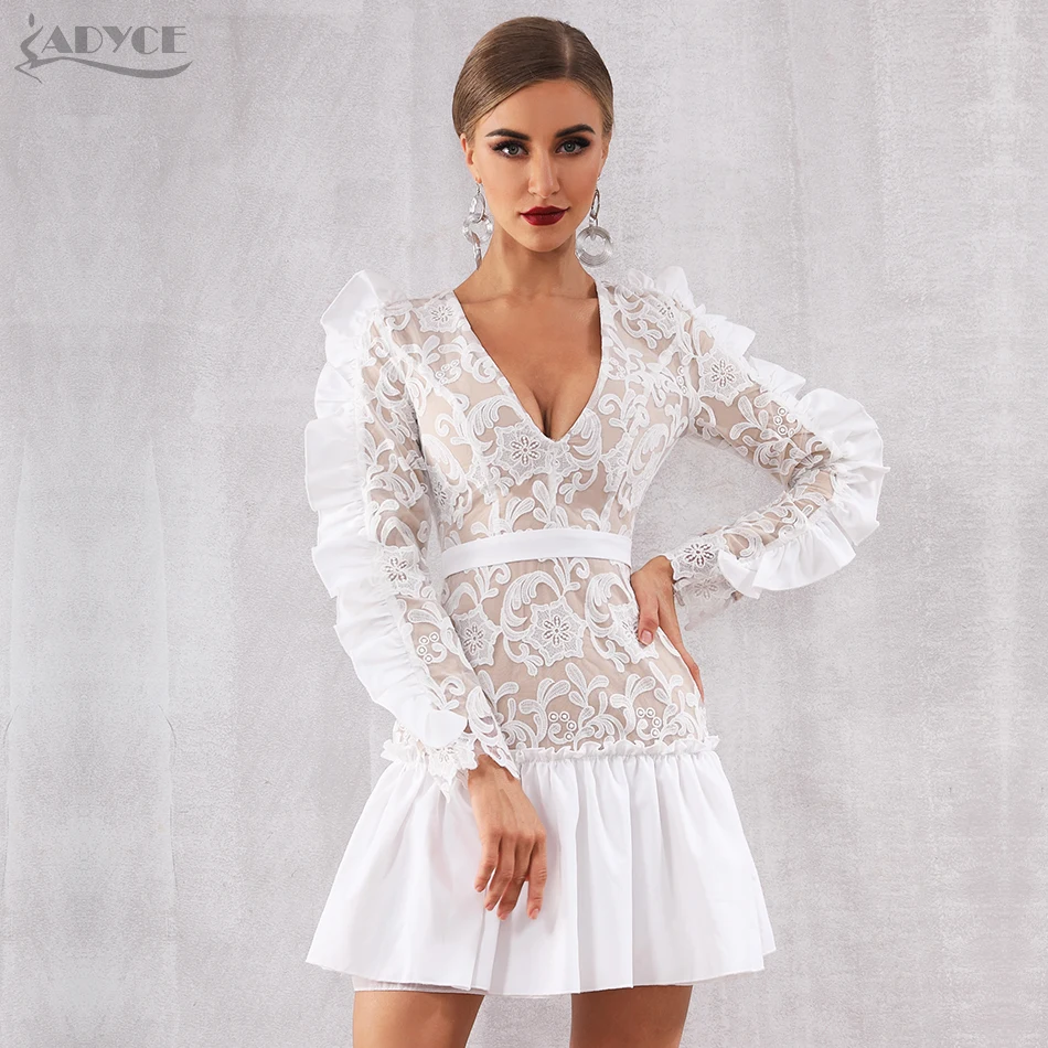 Adyce кружевное вечернее подиумное платье для вечеринки vestidos Verano 2019 Новое