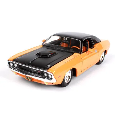 Yellow-1970 Dodge Моделирование 1:24 2008 Dodge Challenger модифицированный ретро сплав модель автомобиля, коллекция и подарок мускул модель гоночной машины - Цвет: Yellow-1970 Dodge