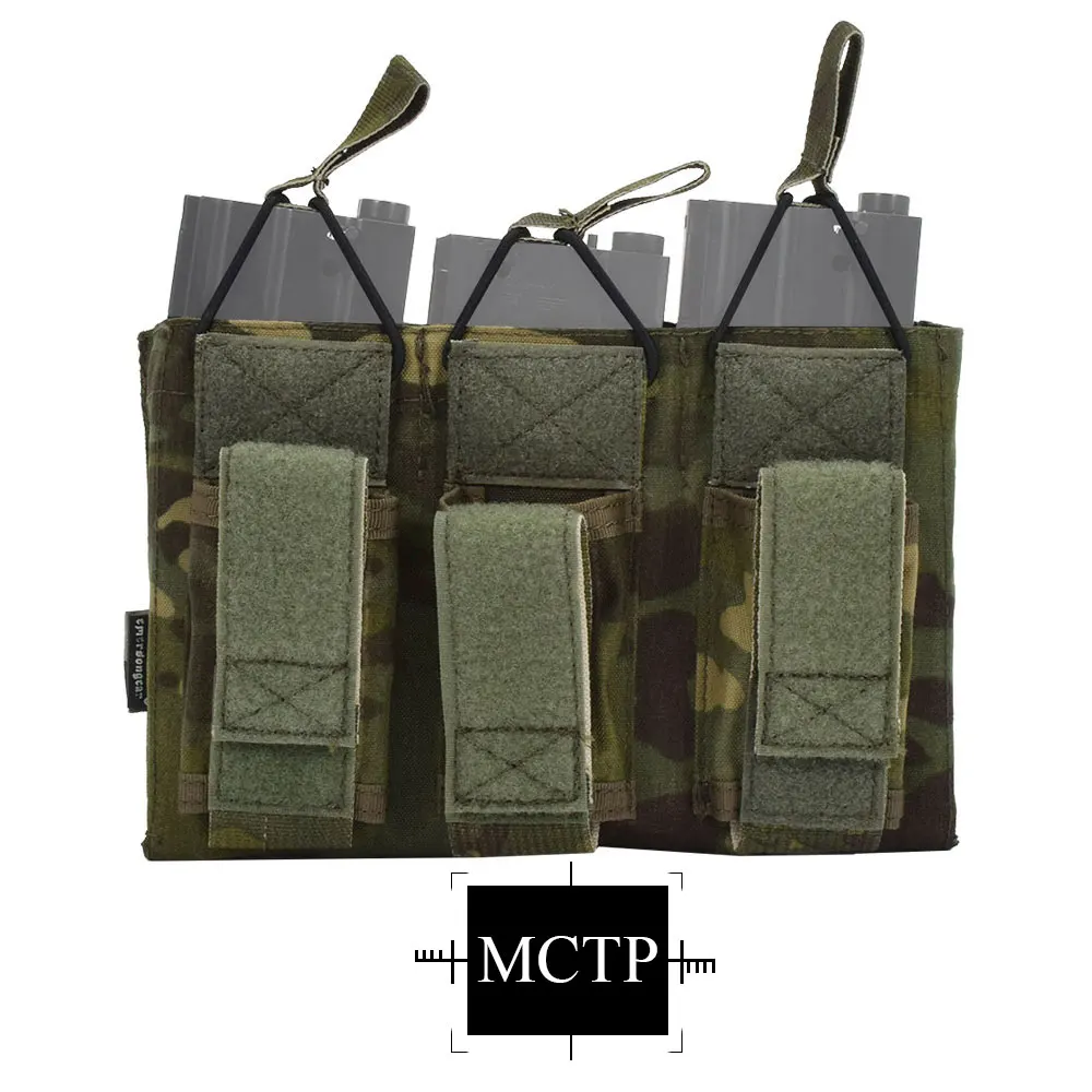 EMERSONGEAR 5,56 тройной Открытый Топ пистолет маг мешок страйкбол военная игра маг мешок тактический Molle подсумок EM6363