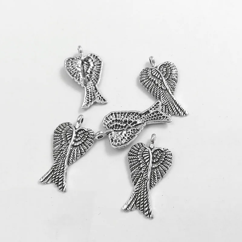 10 шт. антикварные разноцветные перьевые крылья для изготовления ювелирных