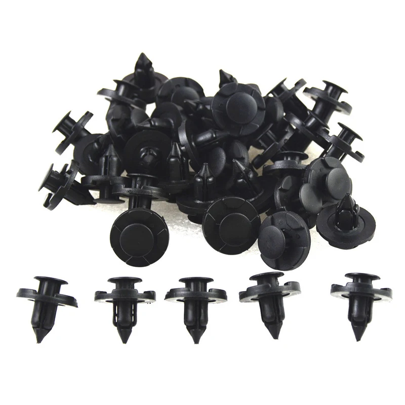 

20pcs 8mm Nylon Rivet Push Clip Black Lined Cover Barbs Rivet Fasteners Fasteners For Nissan Livina TIIDA Sylphy Cars