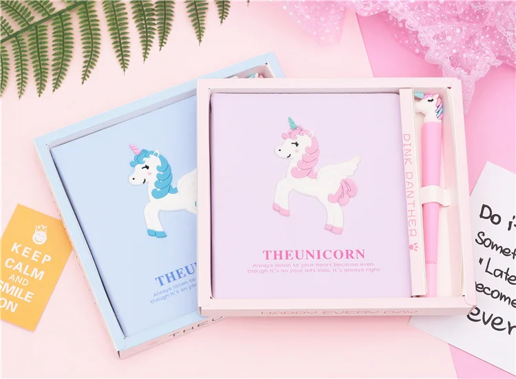 Jonvon Satone Unicorn записная книжка с ручными счетами, Подарочная коробка для книг, милые блокноты для путешественников, школьные принадлежности, альбом для рисования