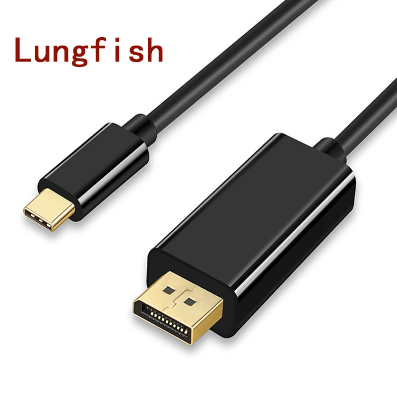 Lungfish DP к USB 3 1 C TYPE для отображения порта 4 K 60 HZ HDTV адаптер Macbook 6 футов (1 8 м)|display port|4k