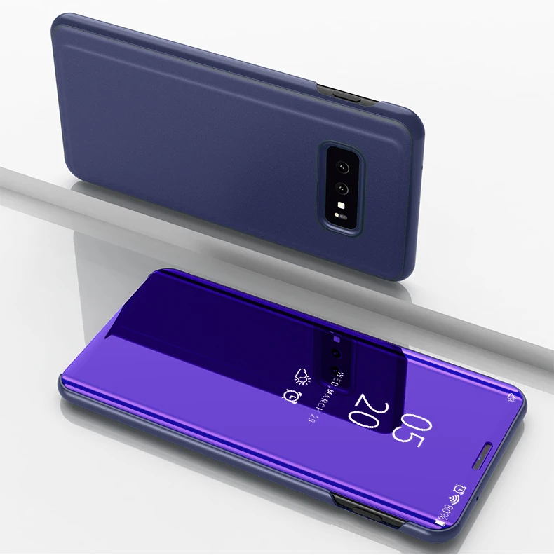 Зеркальный умный чехол для Samsung Galaxy J4 J6 J8 A6 A7 A8 A9 2018 S7 Edge S8 S9 S10 Plus S10e A5 J3 J5 J7 2017 J2 Core