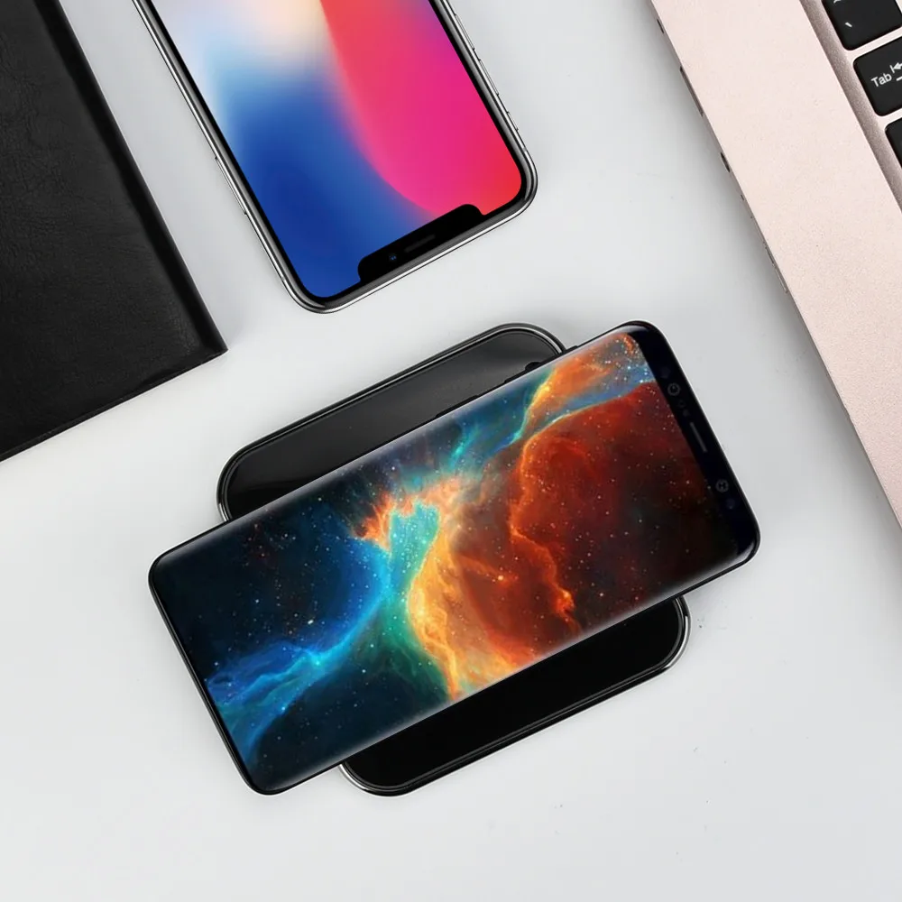 Qi Wireless Fast Charger with Safe Protection wireless Faster Charging Pad for iPhone X/XS/Max XR For Samsung Galaxy Note 9/S9 |