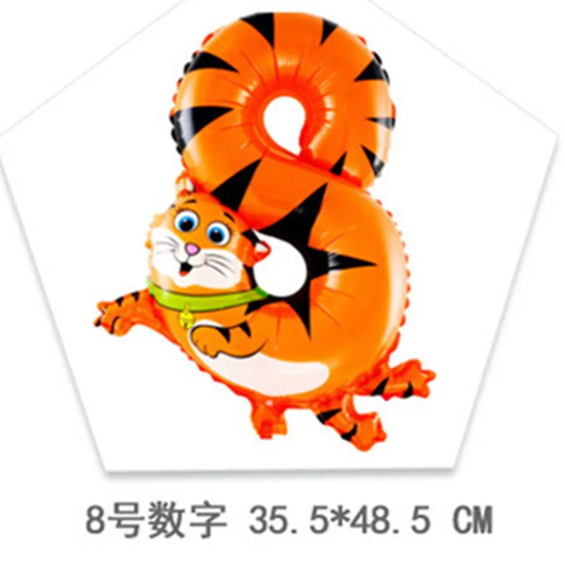 16 дюймов Животного Цифровой алюминиевые воздушные шары на день рождения