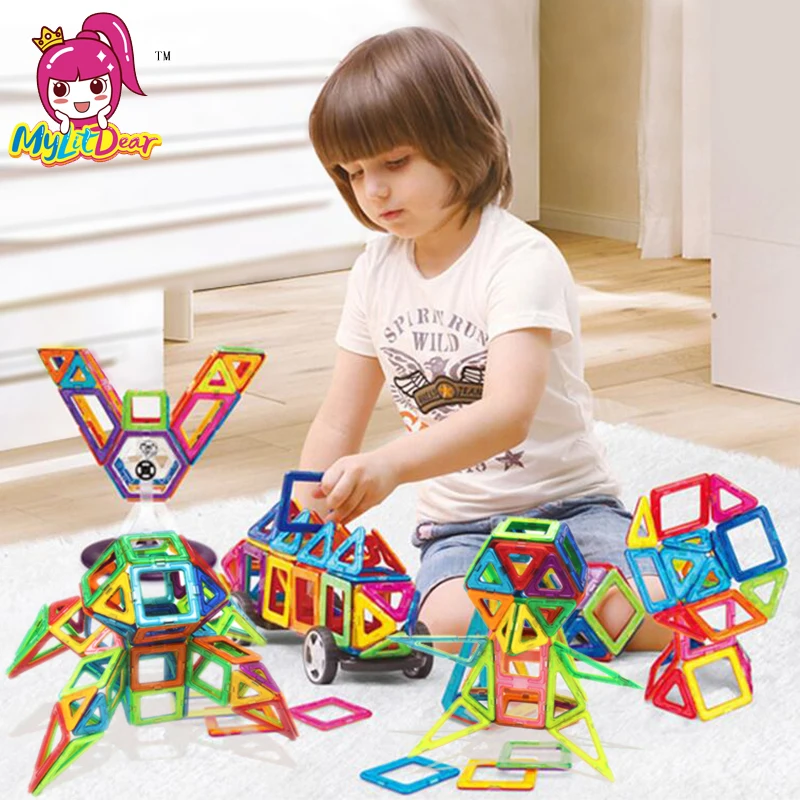 

MylitDear Big Size Magnetic Designer Building Construction Toys Set Magnet Educational Toys For Children Kids Boys Girls Gift