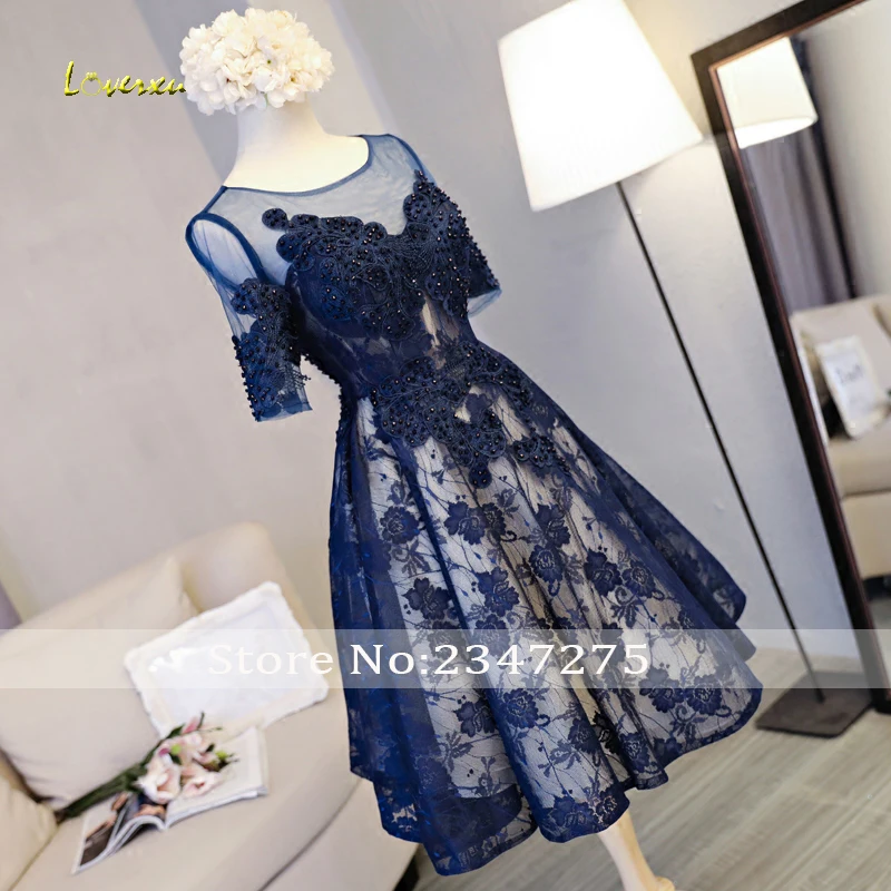 Loverxu Новое поступление из кружева с вырезом на шее до трапециевидные кружевные