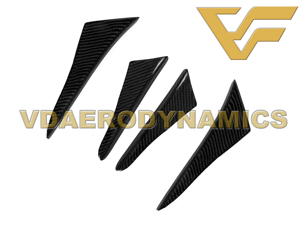 01-07 EVO7 EVO8 EVO9 передний бампер из углеродного волокна спойлер Canards Splitter-4 вида стилей