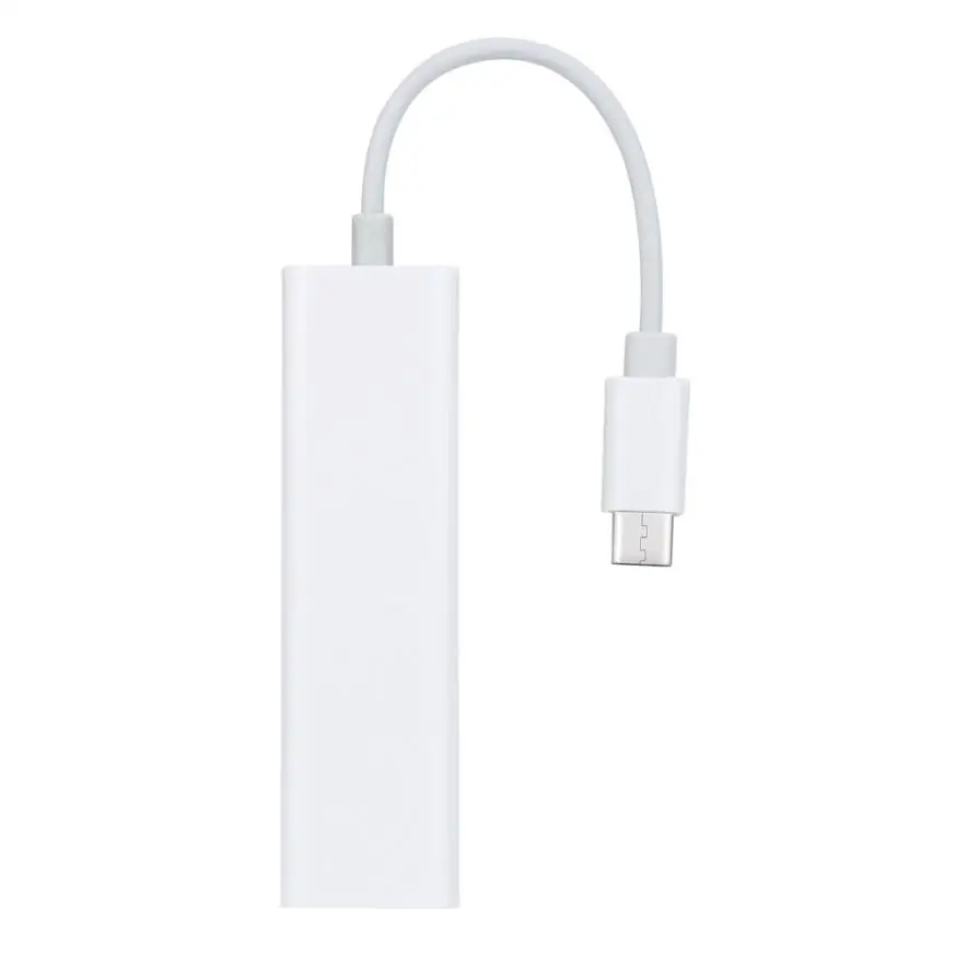 HIPERDEAL USB-C LAN RJ45 Ethernet сетевой кабель адаптер и 3 USB 2.0 порт концентратор MacBook 18May17