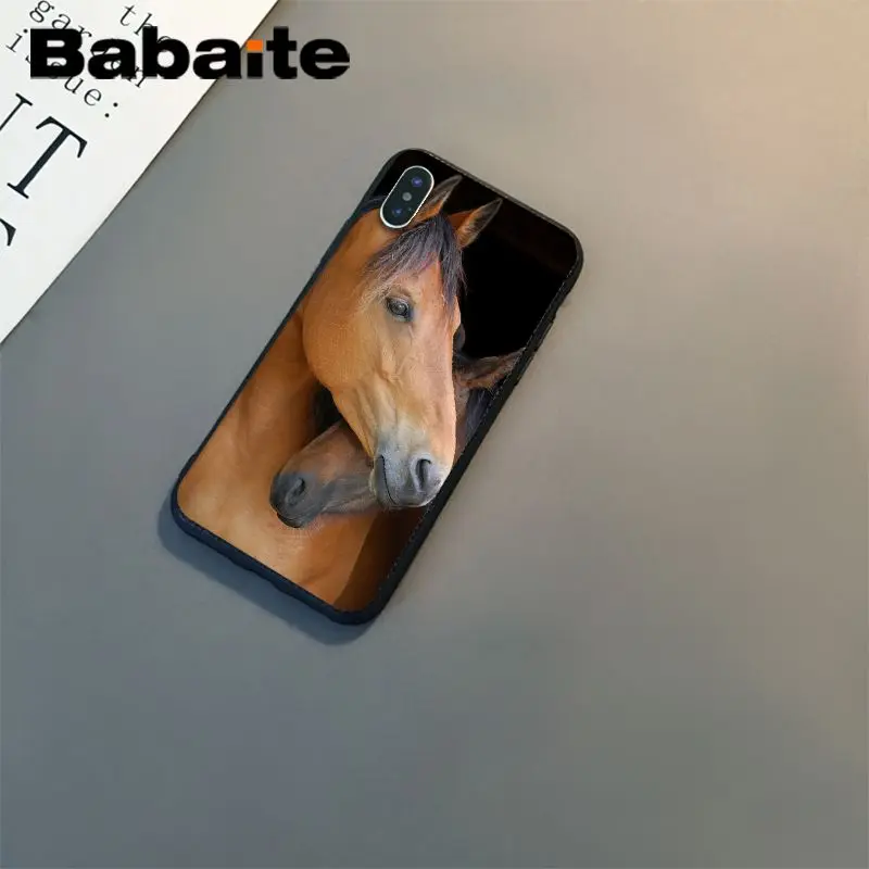 Babaite The Great beauty horse Smart Cover черный мягкий чехол для телефона iPhone 8 7 6 6S Plus 5 5S SE XR X XS MAX Coque Shell