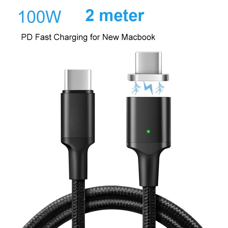 Быстрое зарядное устройство Ingelon нейлон 100 Вт 5А USB C магнитный кабель для передачи