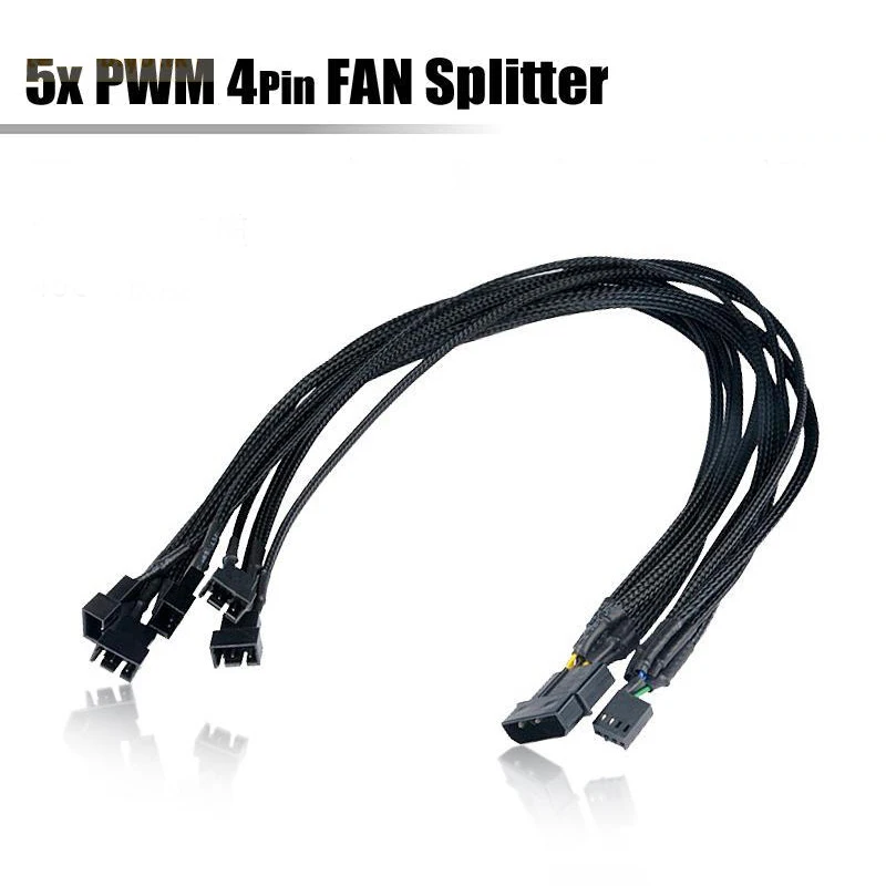 45 см 4 контактный PWM Fan Power Cable FLEXA FP5 5x разветвитель вентилятора Удлинительный