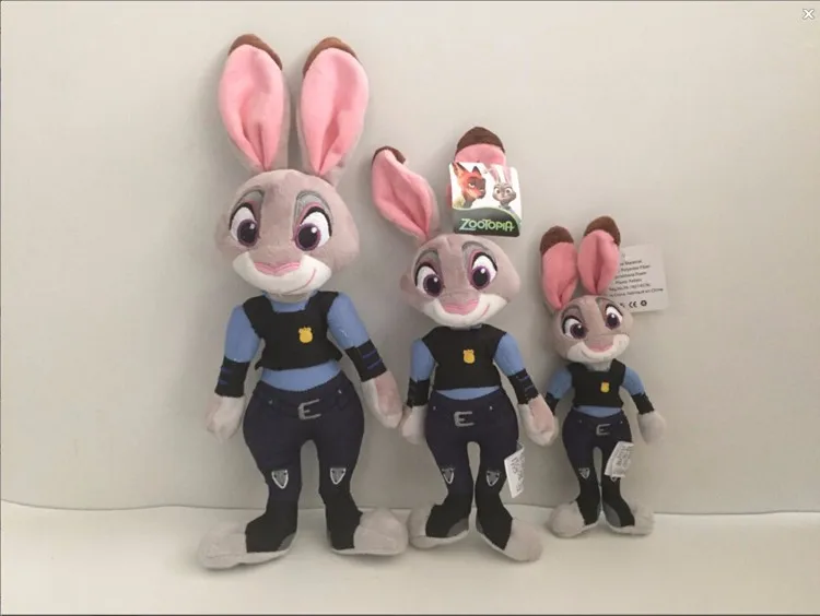 2 шт./лот арахис zootropolis плюшевые Игрушечные лошадки 16-30 см Джуди Хоппс и Ник Уайлд плюшевые игрушки Куклы для дети подарки на Рождество с тегом