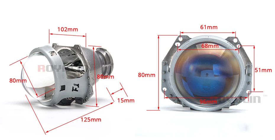 ROYALIN обновленная Hella 3/5 G2 линзы проектора bi xenon с голубым пленочным покрытием 3,0 алюминиевая головная лампа для стайлинга автомобилей D1S D2S D3S D4 HID