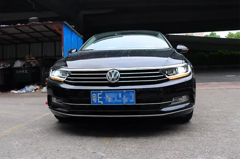 АКД стайлинга автомобилей фар сборки для VW Passat B8 фары Bi-Xenon светодиодный фар светодиодный DRL HID Динамический светодиодный сигнал аксессуары