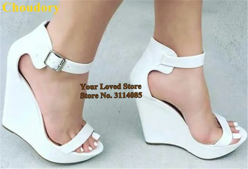 Женские босоножки на высокой танкетке Choudory розовые зеленые матовые кожаные