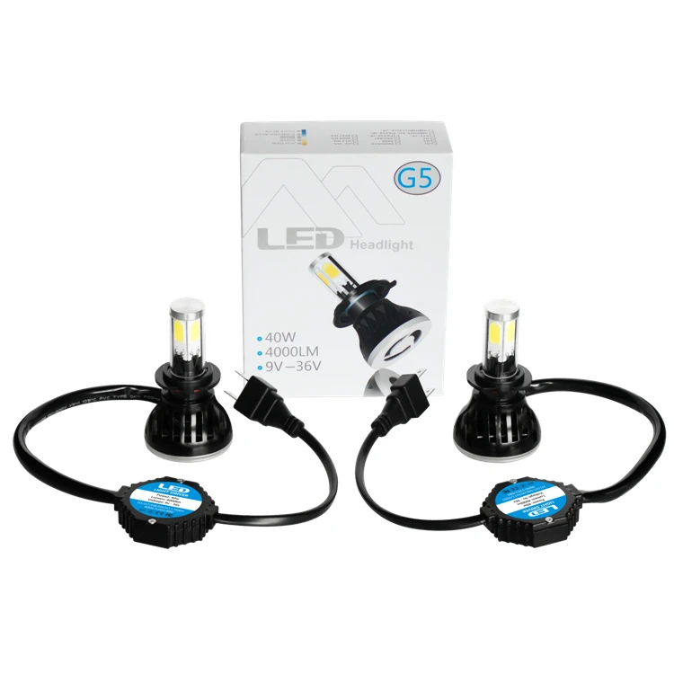 2x 80W 8000LM G5 Auto Car LED Headlight H7 6000K High Power Conversion 360 Degree COB Leds Headlamp Light Bulbs Kit | Автомобили и