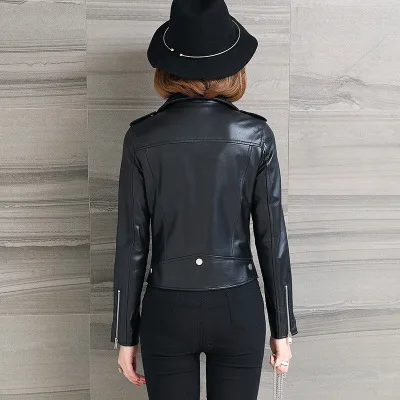 2018 Новая модная куртка из натуральной овечьей кожи H34 | Женская одежда