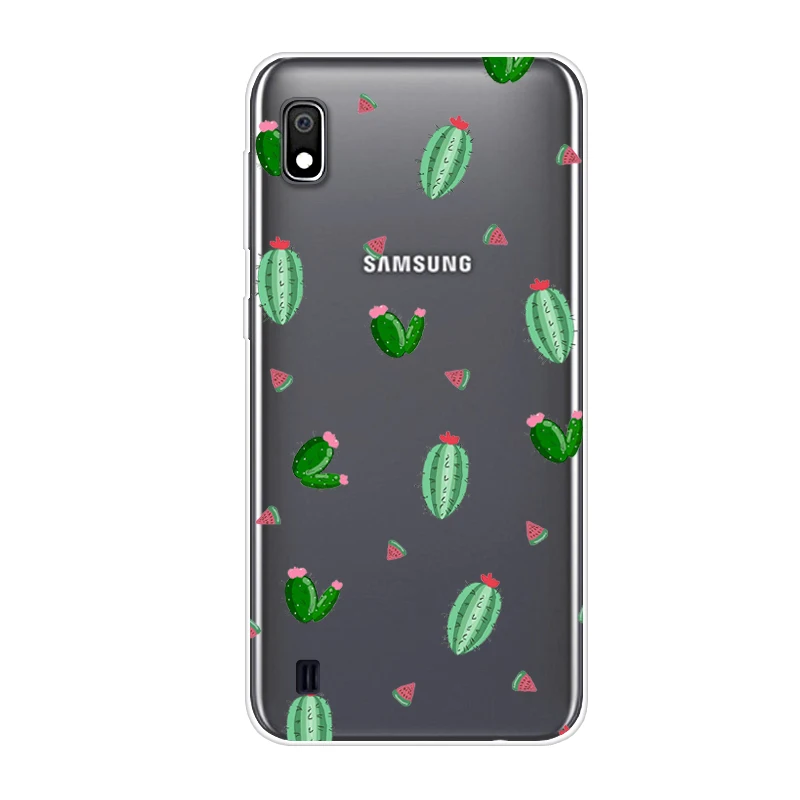 Для samsung A10 чехол тонкий прозрачный цветок кактус Мягкий силиконовый чехол для телефона s для samsung Galaxy A10S A10E A 10 чехол TPU Funda A 10S - Цвет: 23