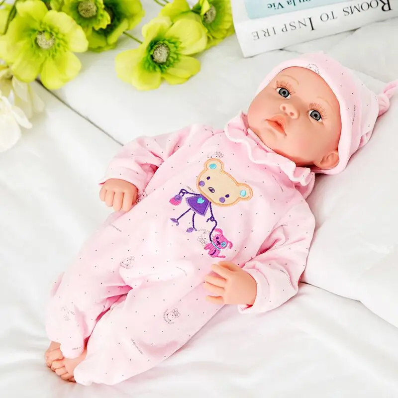 Реалистичная кукла реборн силиконовая младенец с тканевым телом 45 см|reborn baby doll