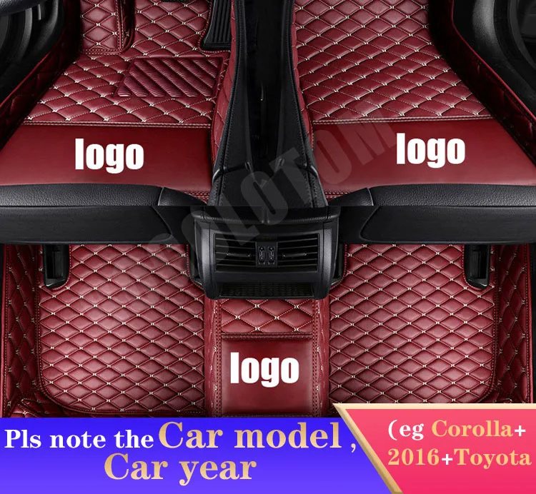wind red Автомобильные коврики для Volkswagen Vw с логотипом CC Passat B5 B6 B7 B8 Polo Golf 4 5 6 Tiguan Jetta Touran АВТО коврик для укладки - Название цвета: wind red