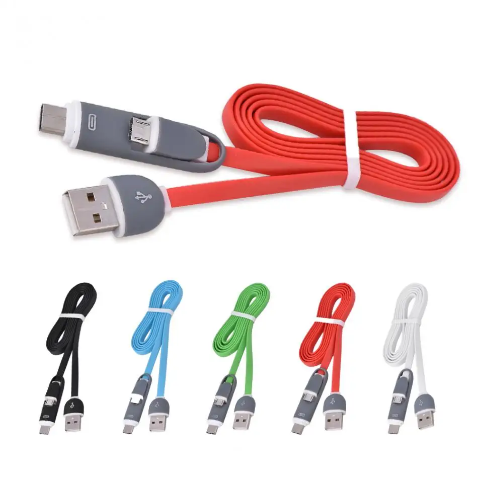 VBESTLIFE 2 в 1 USB кабель для передачи данных к Micro USB и type C кабель для быстрой зарядки и синхронизации данных провод 1 м кабели