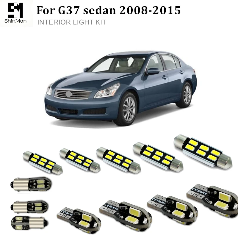 Shinman 10X Авто ошибок светодиодный интерьер светильник комплект посылка для Infiniti G37