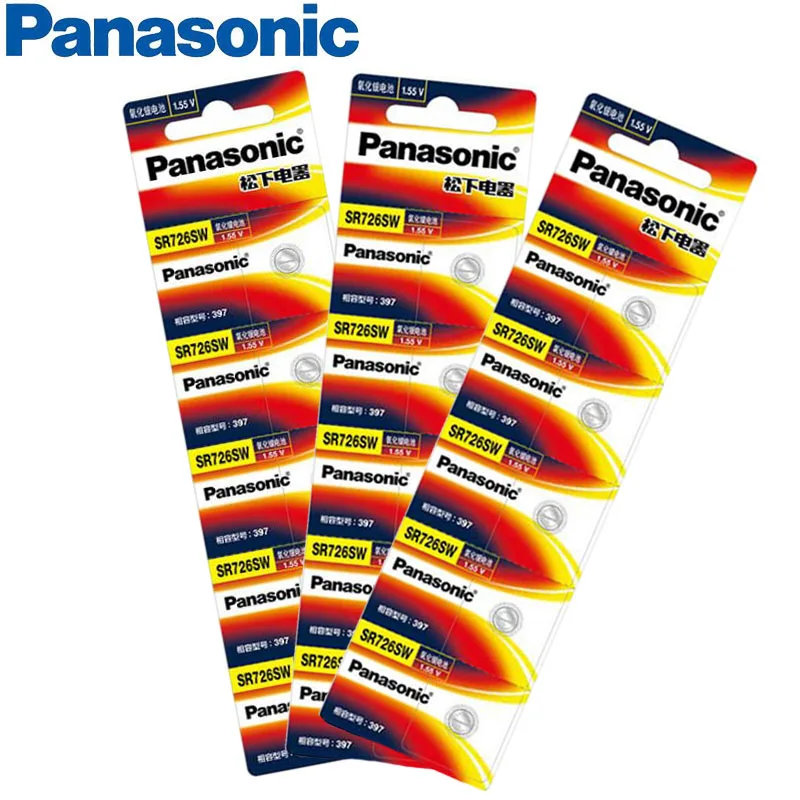 15 X Panasonic 100% оригинал 1 55 V SR726 397 AG2 Кнопка часы на батарейках батарея для игрушка
