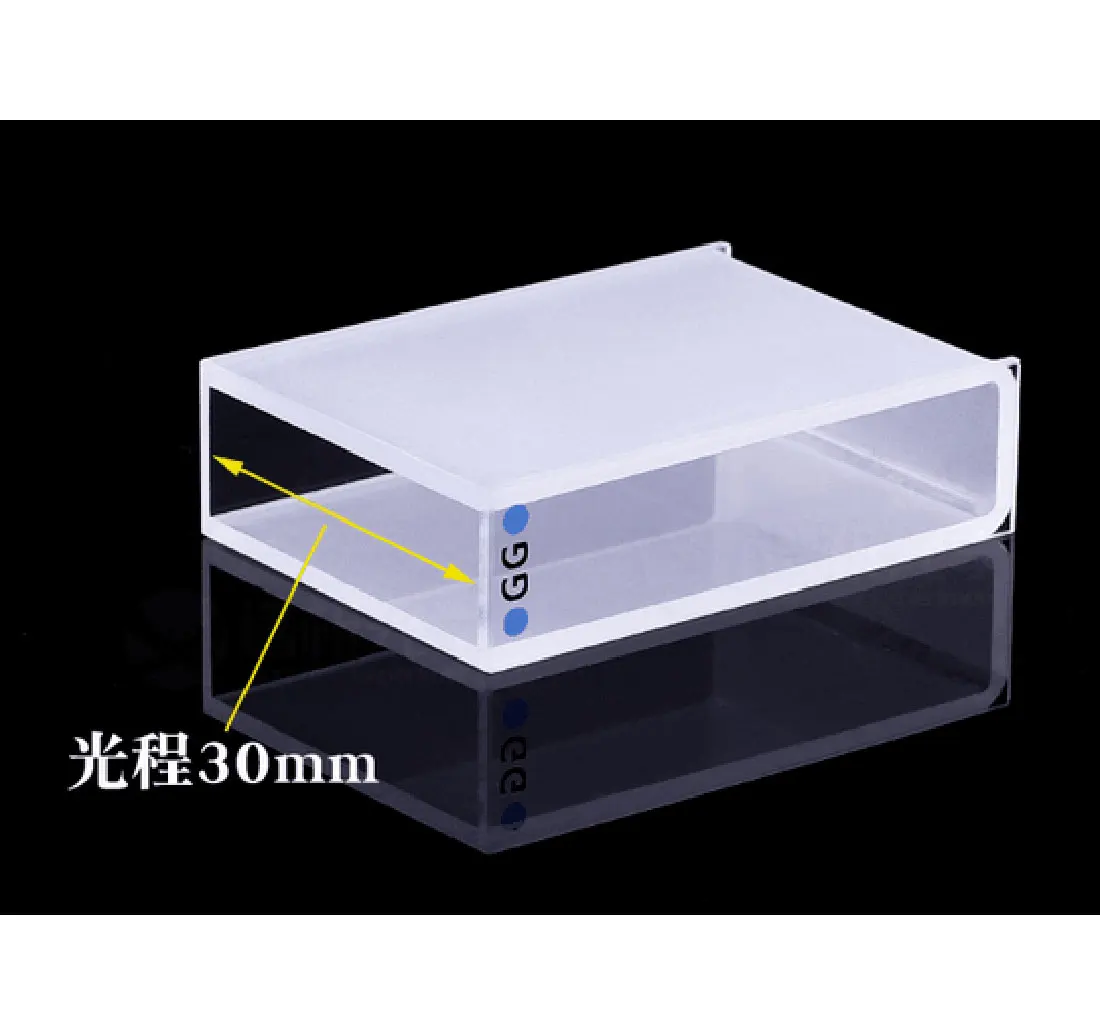 Optical Glass Cuvette Spectrophotometer High Transmittance Lab Temperature resistant Acid Alkal 30mm 10.5ml-G 2PCS | Инструменты