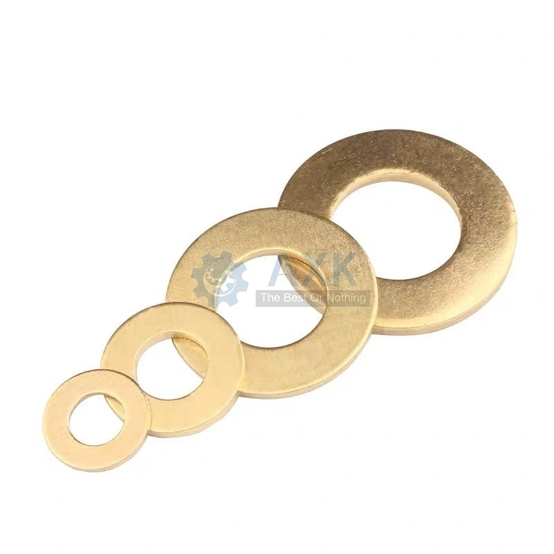 50 шт. DIN125 ISO7089 M3 M4 m5 m6 m8 m10 m12 M14 Meson Pad медный лист металлический воротник Латунный диск плоская шайба уплотнительное кольцо