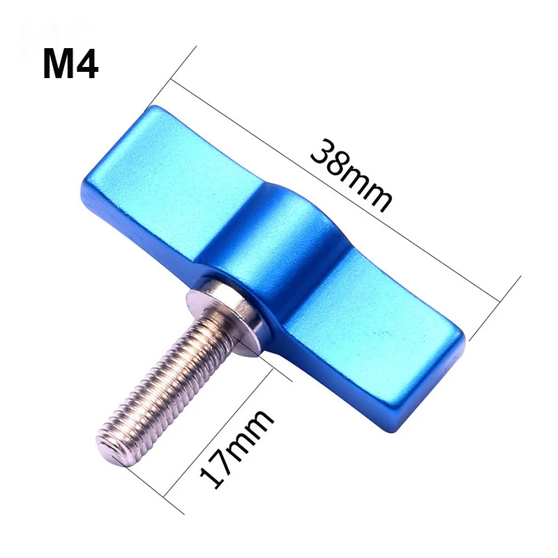 T Shape M4 17MM Blue Регулируемая ручка 17 мм 20 мм M4 M5 M6 резьбовой винт адаптер L форма/T Форма фиксатор винтовой зажим гаечный ключ аксессуары для камеры - Цвет: T Shape M4 17MM Blue
