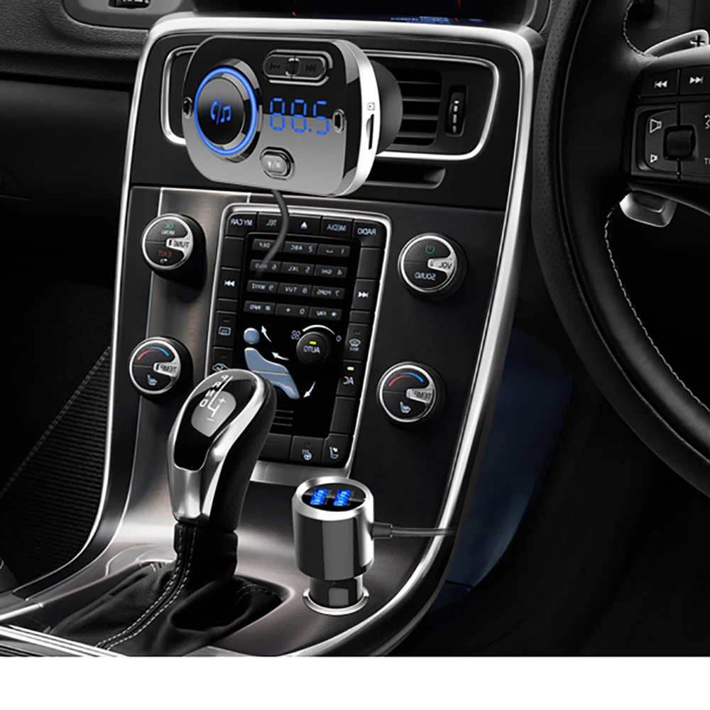 USB quick charge 3,0 Автомобильное зарядное устройство Bluetooth fm-передатчик MP3 плеер беспроводной fm-радио адаптер Поддержка 2 мобильного телефона