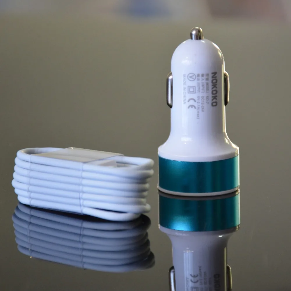 EUSTAK 1 комплект 2 USB порта автомобильное зарядное устройство + зарядный кабель для