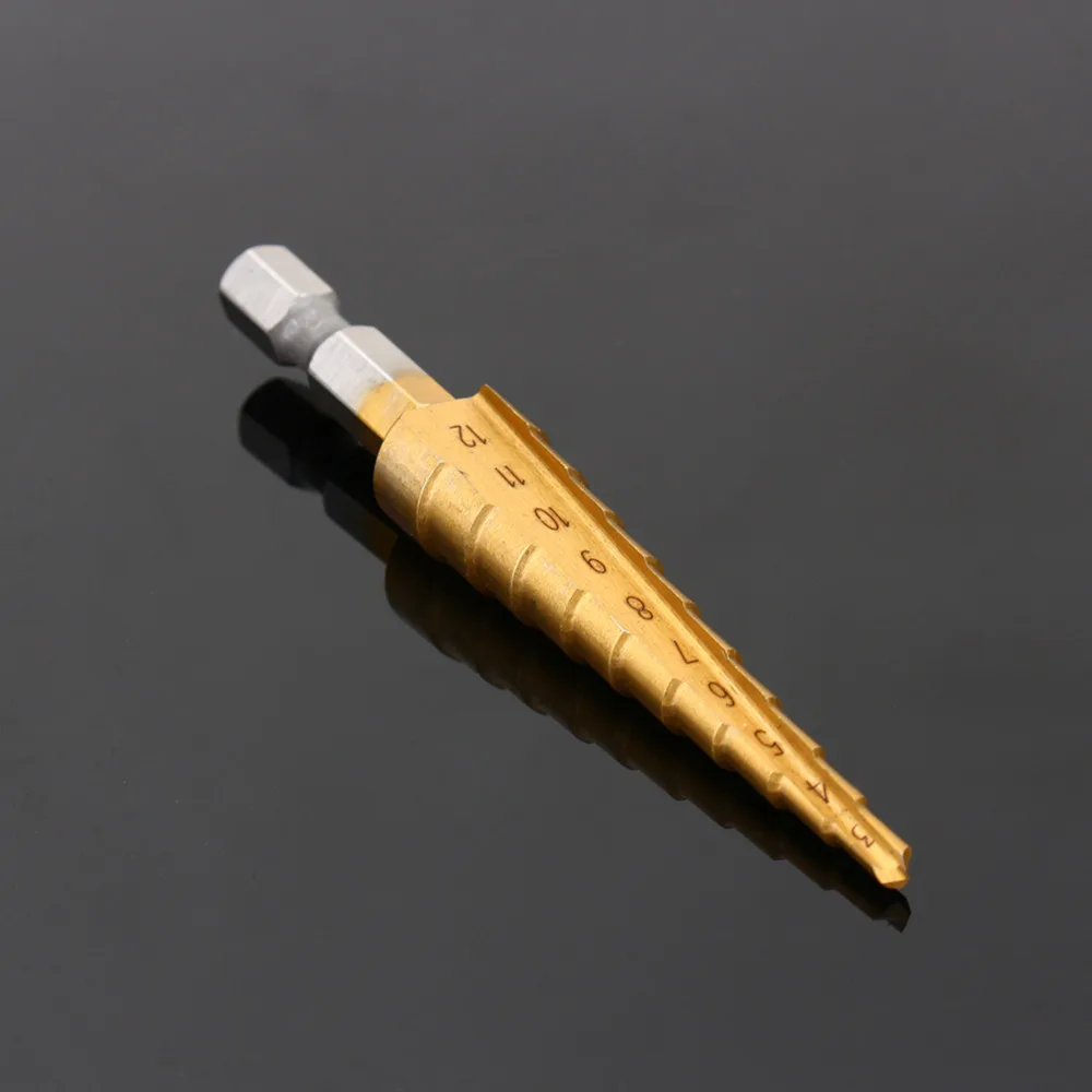 HSS титановые ступенчатые сверла 3-12 мм конусные режущие инструменты сталь