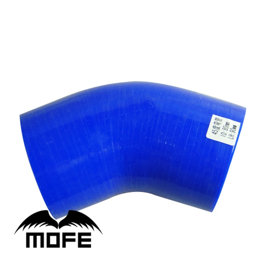 

Mofe Blue 3.5" 89mm 3ply 45 degree elbow Silicone hose Coupler