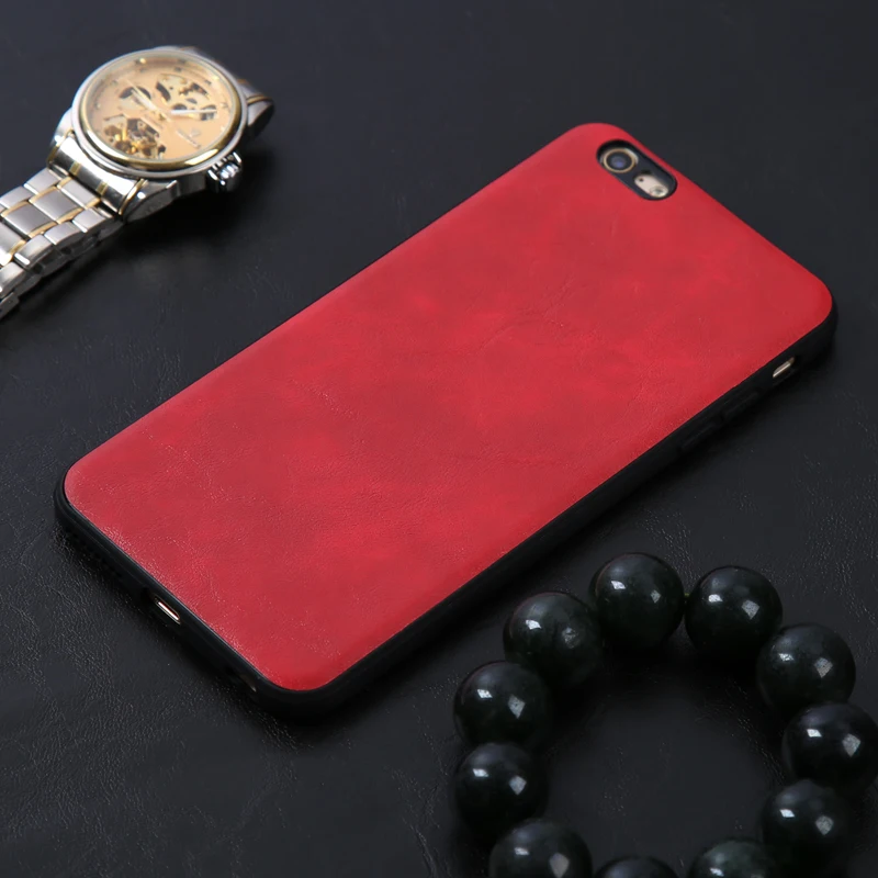 Телефон случаях чехол для iPhone 6 6S Plus Искусственная кожа масло воск мягкий кожаный