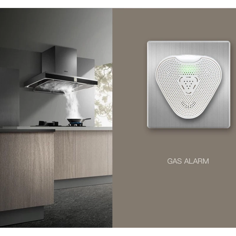 Бытовой мини детектор утечки газа домашний чувствительный угарного с вилкой