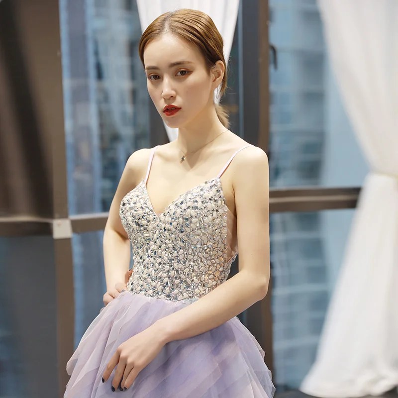 J66718 jancember evening gown colored spaghetti strap lace elegant evening dress with train new design 2019 kleid mit schleppe