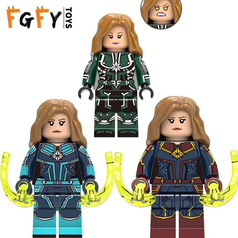 Новый Legoingly Супер Герои Мстители 4 эндшпиль Капитан Marvel Ронан Accuser Ник Fury Человек