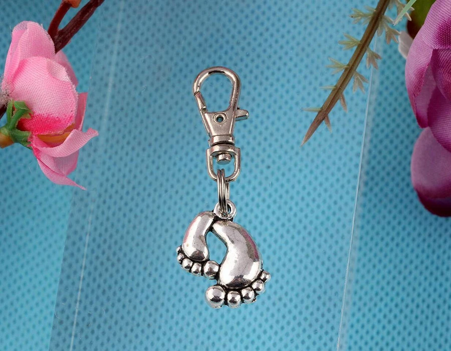 Винтажный брелок для ключей с серебряной подошвой от автомобиля сувенирное