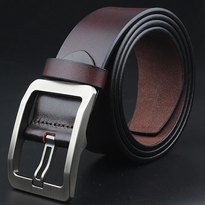 cow genuine leather men summer belt adjustable black buckle belt jeans vintage male XXl soft strap plus size130 150 140