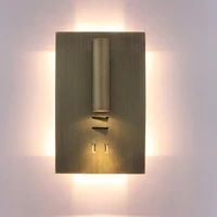 Zerouno Dual USB Wall Light Sconces Bedroom Lamp Light Fixtures 5V 2A Fast Charging Smart Phone Charger Wall Light Lamp Decor