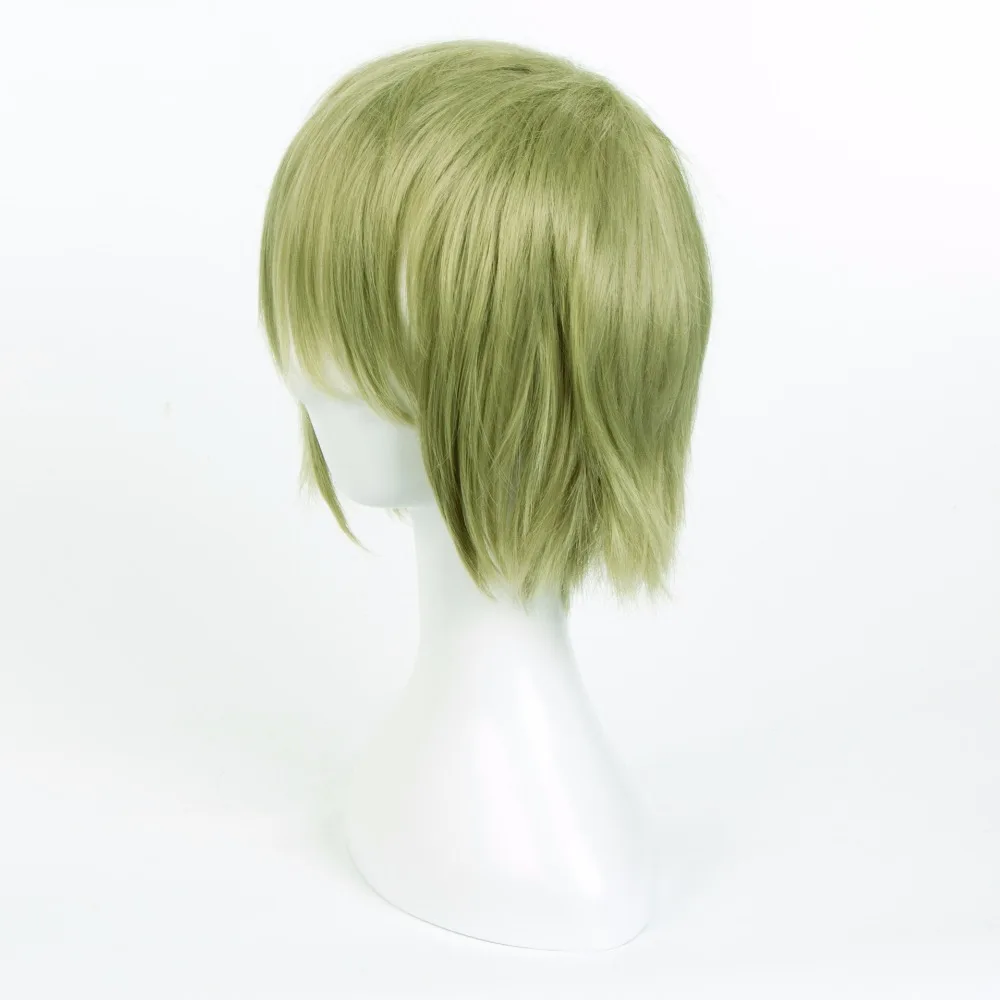 НОВЫЙ Danganronpa V3 Rantaro Ямамай Косплэй костюм японская игры парик короткий зеленый